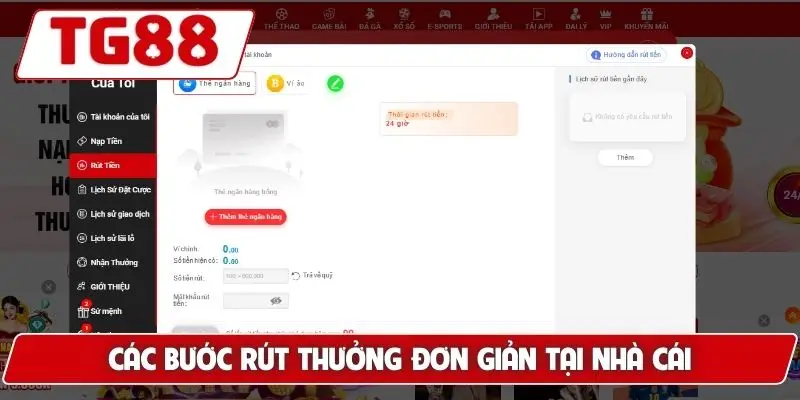 TG88 ⭐ Nhà Cái Uy Tín T9/2026 | Tải TG 88 Chính Thất Mút 88K 25 Các bước rút thưởng đơn giản tại nhà cái